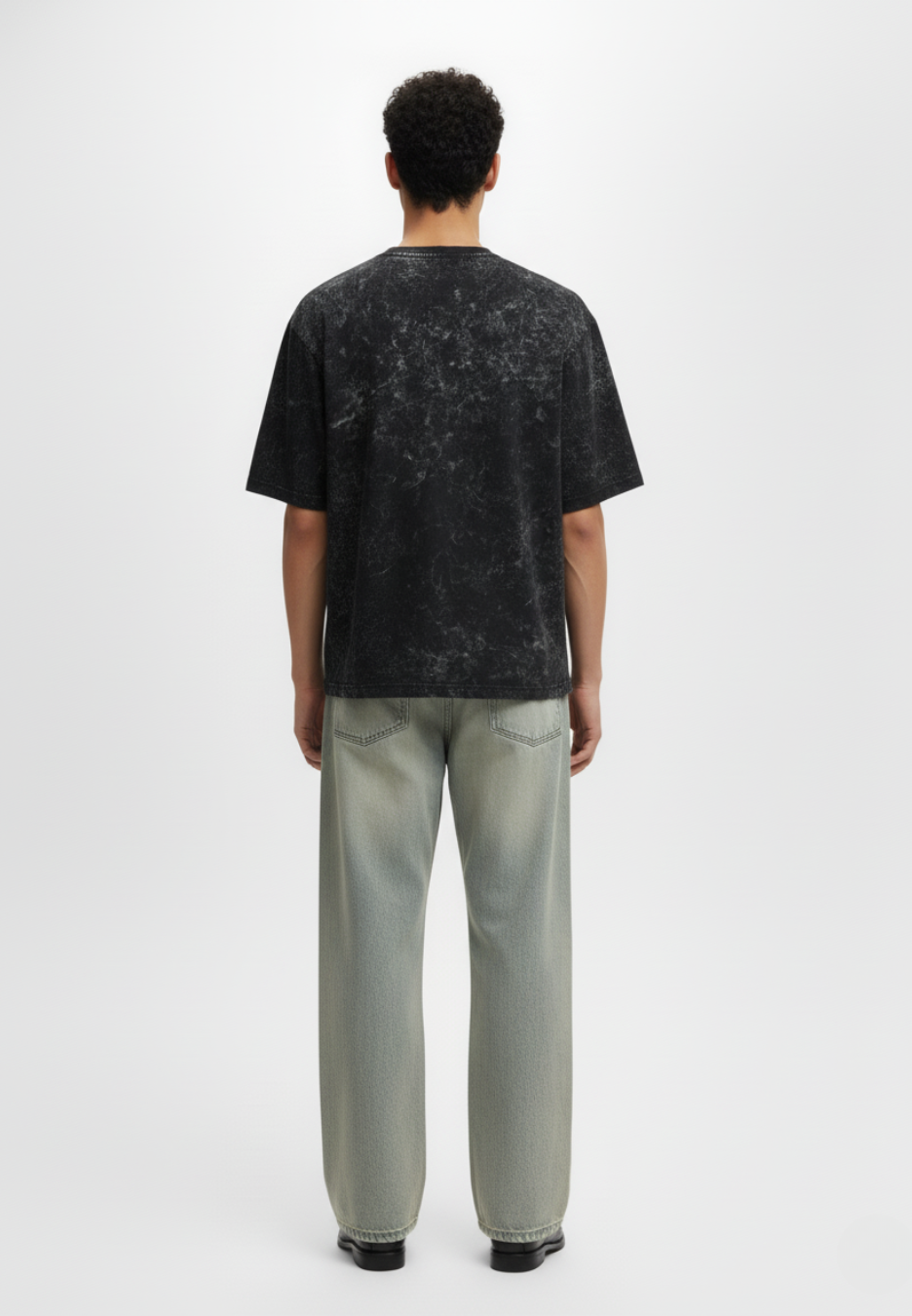 Charcoal Faded Oversized Tee