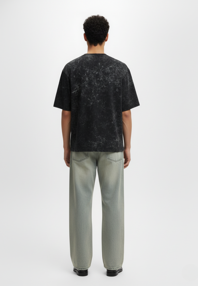 Charcoal Faded Oversized Tee