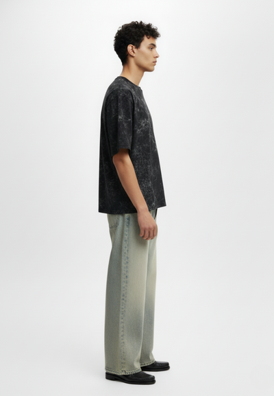 Charcoal Faded Oversized Tee